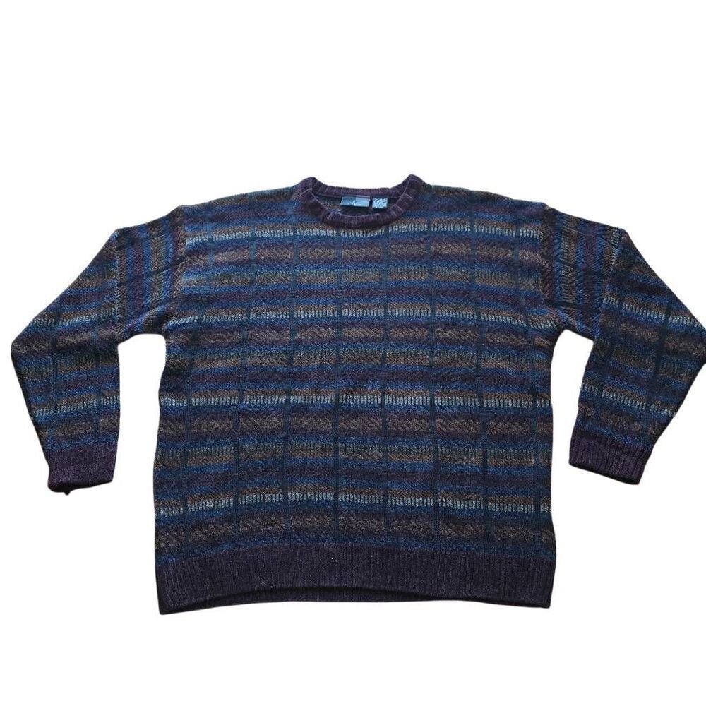 Vintage j. Ferrar mens XL multicolor coogi style sweater